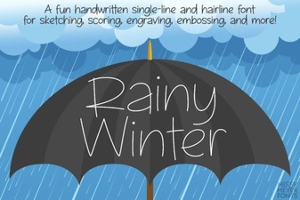 Rainy Winter Font Ideas for Craft Projects