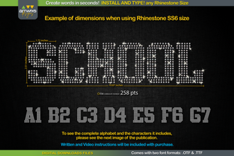 Rhinestone Font Template for Your Next Design Project